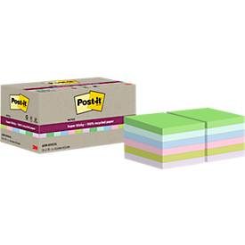 Post-it, POST-IT SuperSticky Notes 47.6x47.6mm 622 RSS12COL Recycling,assort. 12x70 Blatt