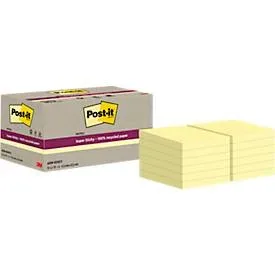 Post-it, POST-IT SuperSticky Notes 47.6x47.6mm 622 RSS12CY Recycling,gelb 12x70 Blatt