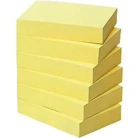 Post-it, POST-IT Haftnotizen Recycling 38x51mm 653-1B gelb 6x100 Blatt