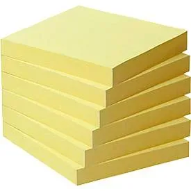 Post-it, POST-IT Haftnotizen Recycling 76x76mm 654-1B gelb 6x100 Blatt