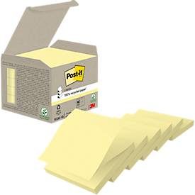 Post-it, POST-IT Recycling Z-Notes 76x76mm R330-1B pastellgelb 6 St&uuml;ck