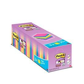 Post-it, POST-IT Super Sticky Notes 76x76mm 654SE24 24 Farben 24 x 90 Blatt