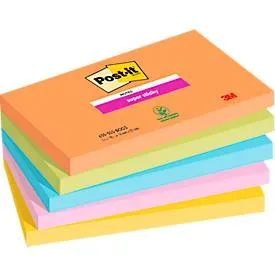 undefined, POST-IT Super Sticky Notes 127x76mm 655-5SS-BOOS 5 Farben 5x90 Blatt