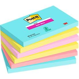 Post-it, POST-IT Super Sticky Notes 127x76mm 6556SSMIA Miami 4 Farben 6x90 Blatt