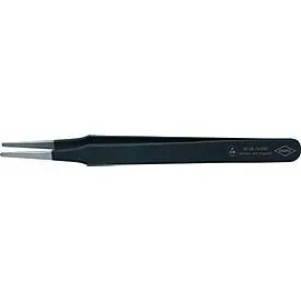 Knipex, Knipex 92 58 74 ESD Präzisionspinzette Flach-rund 120 mm