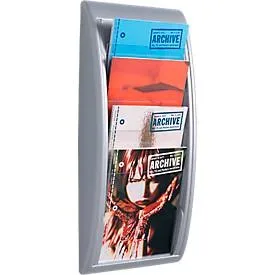 Paperflow, Paperflow Quick Blick 4061-35 Prospekthalter Aluminium DIN A4 Anzahl der Fächer 4 1 St. (B x H x T) 290 x 650 x 95 mm