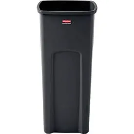 RUBBERMAID, Rubbermaid Abfallbehälter Untouchable®, ohne Recycling-Logo, 87 Liter, schwarz