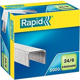 RAPID, RAPID Heftklammern 24/6 verzinkt 24859800 max. 20 Blatt 5000 St&uuml;ck
