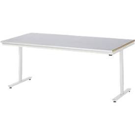 RAU, RAU elektrisch höhenverstellbarer Werktisch Serie adlatus 150, HxBxT 720-1.120 x 2.000 x 1.000 mm, Arbeitsplatte Stahlblech-Belag