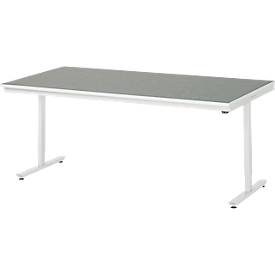 RAU, RAU elektrisch höhenverstellbarer Werktisch Serie adlatus 150, HxBxT 720-1.120 x 2.000 x 1.000 mm, Arbeitsplatte Universal-/Linoleum-Belag