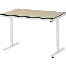 RAU, RAU elektrisch höhenverstellbarer Werktisch Serie adlatus 150, HxBxT 720-1.120 x 1.250 x 800 mm, MDF Arbeitsplatte
