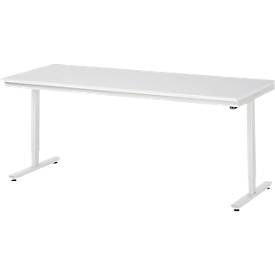 RAU elektrisch höhenverstellbarer Werktisch Serie adlatus 150, HxBxT 720-1.120 x 2.000 x 800 mm, Arbeitsplatte Melamin-Belag