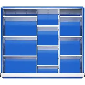 RAU, RAU Einteilungsset für Schublade, HxBxT 90 x 680 x 560 mm, mit 4-tlg. Rasterleisten-Set und 2 Trennwände, Grösse XL für Fronthöhe 120-150 mm