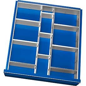 Rau Einteilungs-Set 2-9, passend für Werkbank Typ 7125-1, 7126-1, 7502-1, 7509-1, 7513-1, Schubladenhöhe 180?360 mm, nicht leitfähig