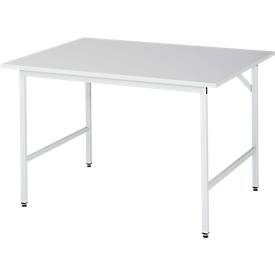 RAU, RAU höhenverstellbarer Werktisch Serie JERRY, HxBxT 800-850 x 1.250 x 1.000 mm, Arbeitsplatte EGB-Melamin-Belag