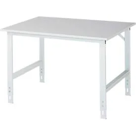 RAU, RAU höhenverstellbarer Werktisch Serie TOM, HxBxT 760-1.080 x 1.250 x 1.000 mm, Arbeitsplatte EGB-Melaminbelag