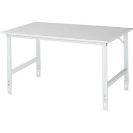 RAU höhenverstellbarer Werktisch Serie TOM, HxBxT 760-1.080 x 1.500 x 1.000 mm, Arbeitsplatte EGB-Melaminbelag