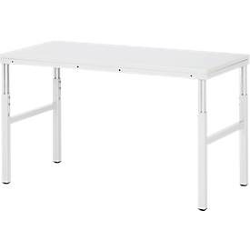 RAU, RAU Arbeitstisch Serie E, HxBxT 650-1.000 x 1.500 x 700 mm, Arbeitsplatte EGB-Melamin-Belag