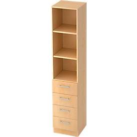 Hammerbacher, Hammerbacher Regalschrank Matrix Ahorn 406 x 420 x 2.004 mm