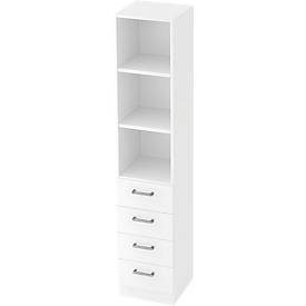 LIVIQUE, Regal Office Weiss Holz 40.6 cm 200.4 cm - Material: Holzwerkstoff - Regal