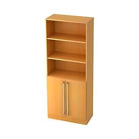 LIVIQUE, Aktenschrank Office Braun Holz 80 cm 42 cm 200.4 cm - Farbe: buche - Material: Holzwerkstoff - Aktenschrank
