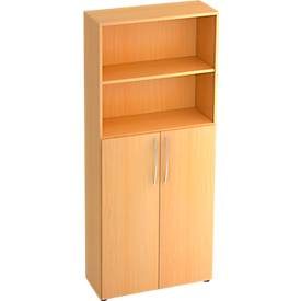 LIVIQUE, Regal Office Braun Holz 80 cm 188 cm - Farbe: buche - Material: Holzwerkstoff - Regal