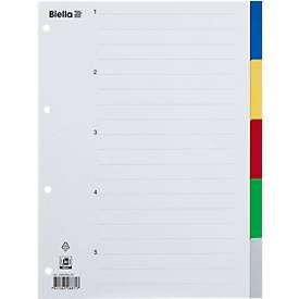 Biella, BIELLA Register PP farbig A4 46340500 5-teilig, blanko