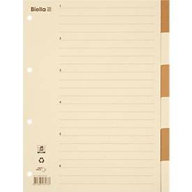 Biella, BIELLA Register Karton braun A4 46444600 6-teilig