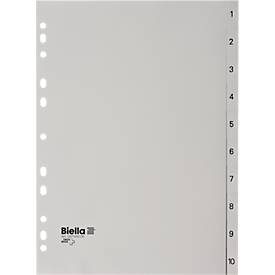 Biella, BIELLA Register PP grau A4 471410.00 1-10, Vollformat