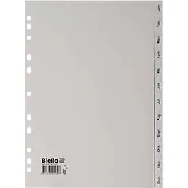 Biella, BIELLA Register PP grau A4 471413.90 Jan.-Dez., deutsch