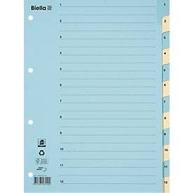 Biella, BIELLA Register Karton farbig A4 462441.00 1-12