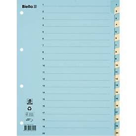 Biella, BIELLA Register Karton farbig A4 462442.00 1-20