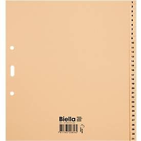 Biella, BIELLA Register Karton braun A4 19443100 1-31