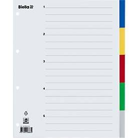 Biella, BIELLA Register PP farbig A4 479005.00 5-teilig, blanko, &uuml;berbreit