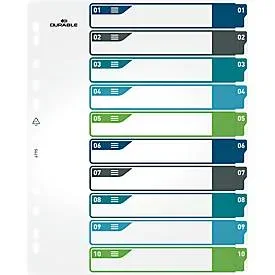 DURABLE, DURABLE Register A4+ 679527 mehrfarbig 1-10