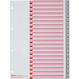 Kolma, KOLMA Register Kolmaflex A4 18.120.03 grau, 20-teilig