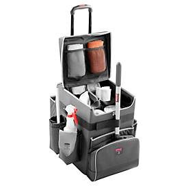 Reinigungswagen Rubbermaid® Quick Cart Medium, Aussentaschen, Reissverschlusstasche & Innenfächer, Teleskopgriff, bis 18 kg, wasser-/ölresistent, Teflon®