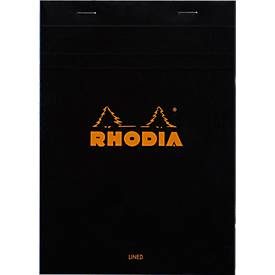 Rhodia, RHODIA Notizblock A5 166009 liniert schwarz