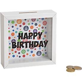 ROOST, ROOST Spardose Happy Birthday 10025546 15x15x5cm