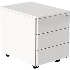 Kerkmann, Roll-Container weiß mit Zentralschloss, 60 cm tief