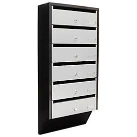 Rottner, Rottner T06368 Depot 6 Briefkastenanlage Silber Schwarz