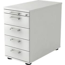 LIVIQUE, Standcontainer Office Grau Holz/Metall 42.8 cm 76 cm 80 cm - Material: Holzwerkstoff - Standcontainer