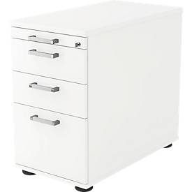 LIVIQUE, Standcontainer Office Weiss Holz/Metall 42.8 cm 76 cm 80 cm - Material: Holzwerkstoff - Standcontainer