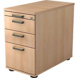 LIVIQUE, Standcontainer Office Braun Holz/Kunststoff 42.8 cm 76 cm 80 cm - Farbe: eiche - Material: Holzwerkstoff - Standcontainer