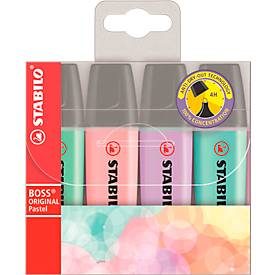 STABILO, STABILO Textmarker BOSS Pastell 70/4-2 4er Etui