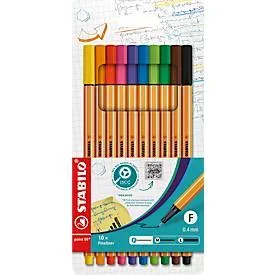 STABILO, STABILO Feinschreiber point 88 0.4mm 88/10 10 Farben ass.