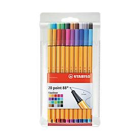 STABILO, STABILO Feinschreiber point 88 0.4mm 88/20 20 Farben ass.