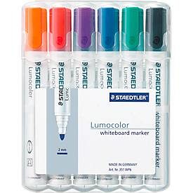 STAEDTLER, STAEDTLER Whiteboard Marker Medium Rund Farbig Sortiert 6 Stück