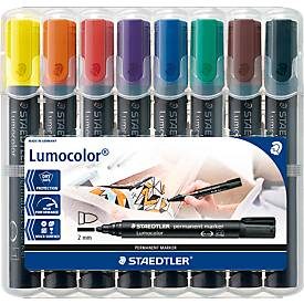 Staedtler Permanentmarker 352 Schwarz, Braun, Grün, Blau, Lila, Rot, Orange, Gelb wasserfest: Ja 352 WP8