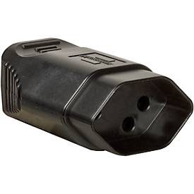 BRENNENSTUHL, Brennenstuhl 1081412 Schutzkontaktkupplung 230 V Schwarz IP20